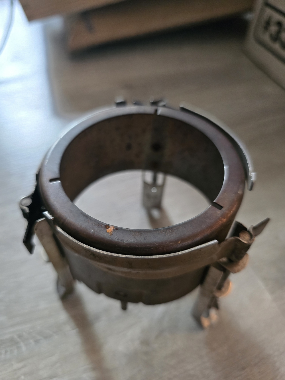 Vintage WWII US Military M-1942 Pocket Stove Burner Bowl & Folding Leg Support
